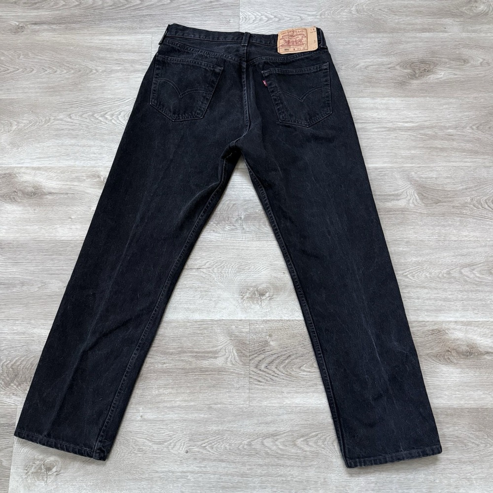 Vintage Levis 501 0660 Black Jeans Mens 34x30 Fits 32x30 Made in USA 90s Denim